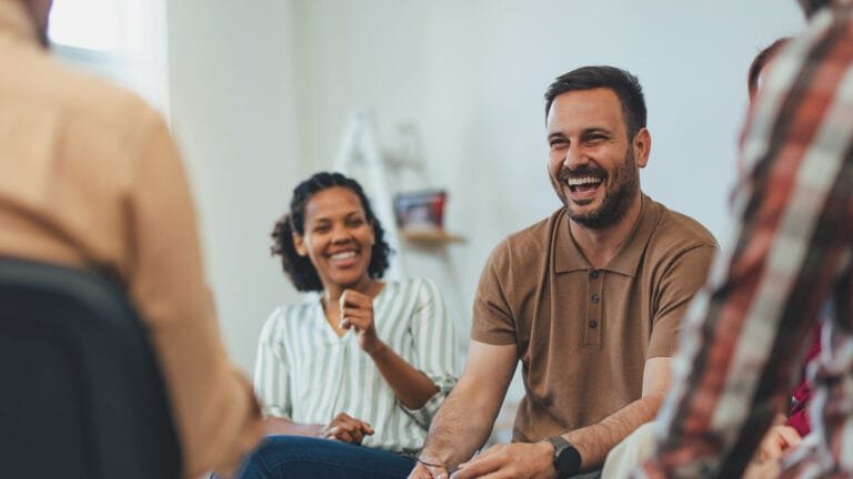 realtion avec sophrologue pendant une seance de groupe